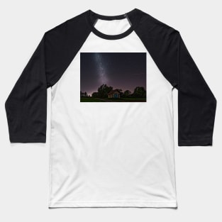 Milky Way and Shepherd's Hut Baseball T-Shirt